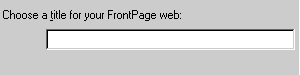 Enter the name of your New Web