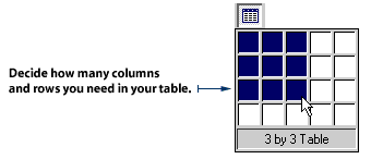 Drop-down grid