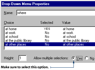 Can your visitors select more than one option?