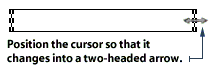 Resizing the text box
