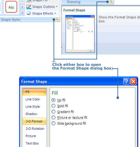 Format Shape dialog box