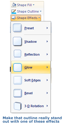 Shape Effects options